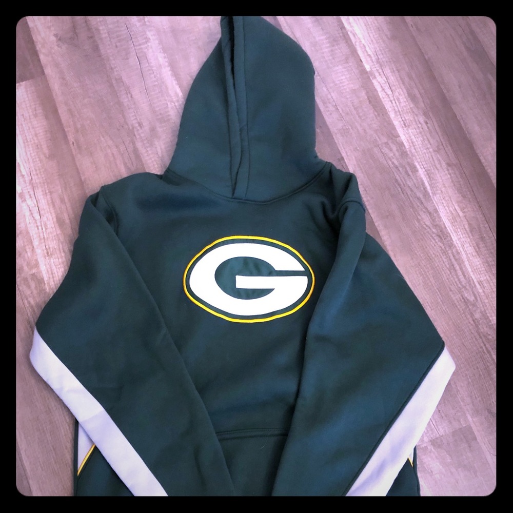 YOUTH GREEN BAY PACKERS PULLOVER HOODIE